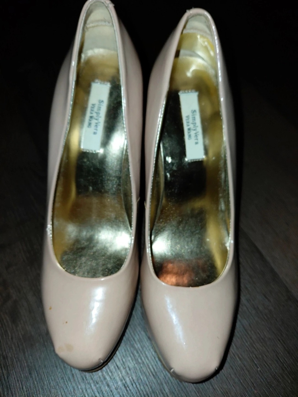 Simply Vera Vera Wang Pale Blush Patent Round-Toe Pumps